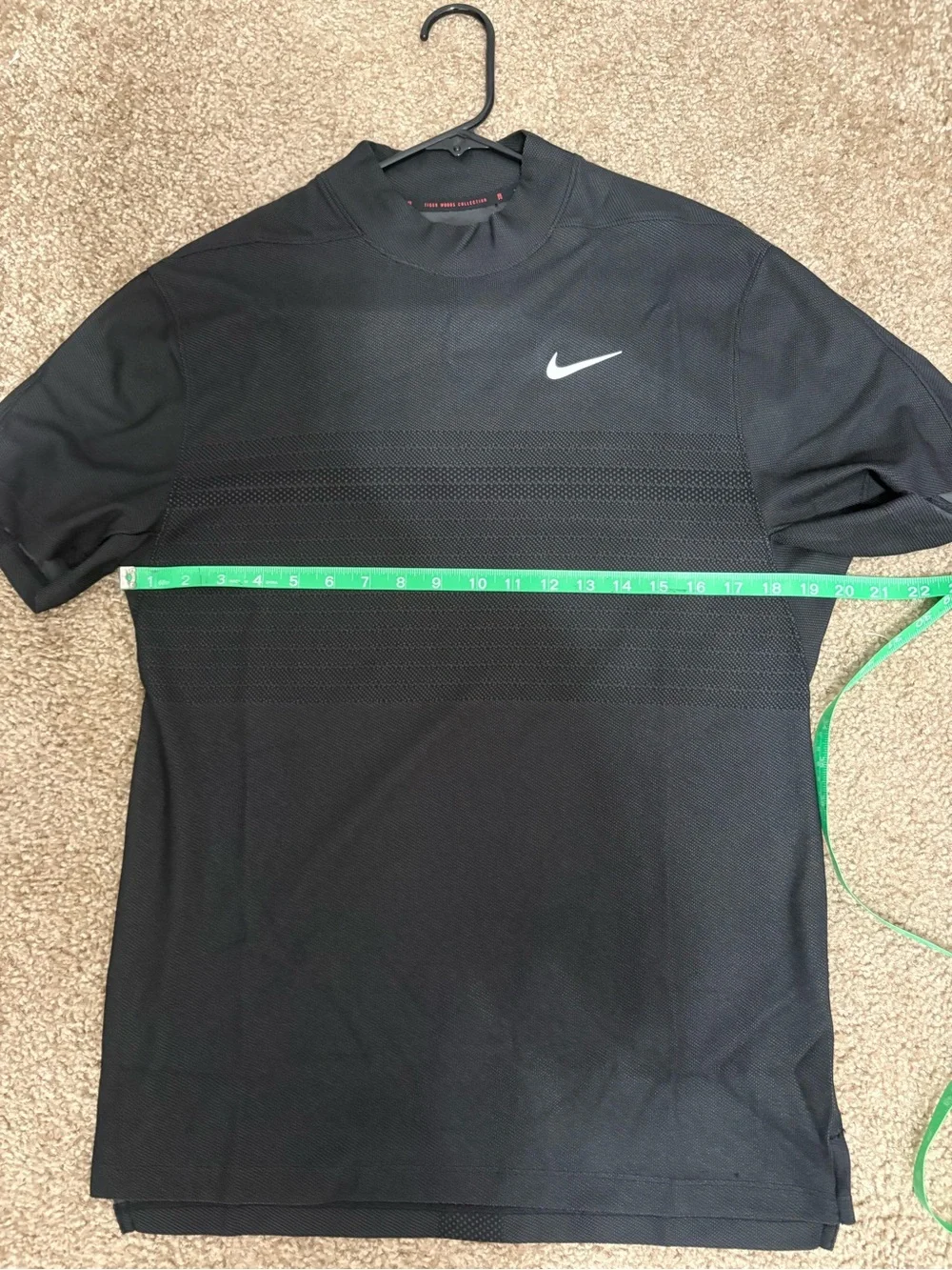 Nike Tiger Woods Collection Golf Shirt Mens Small Black Mock Neck CT6078